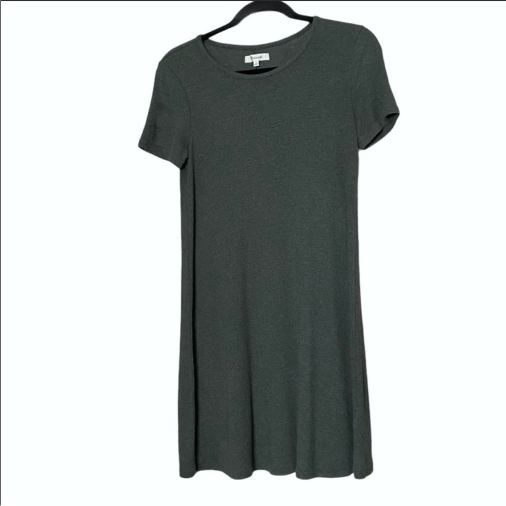 Madewell Olive Green Ribbed Swingy Dress Size Small